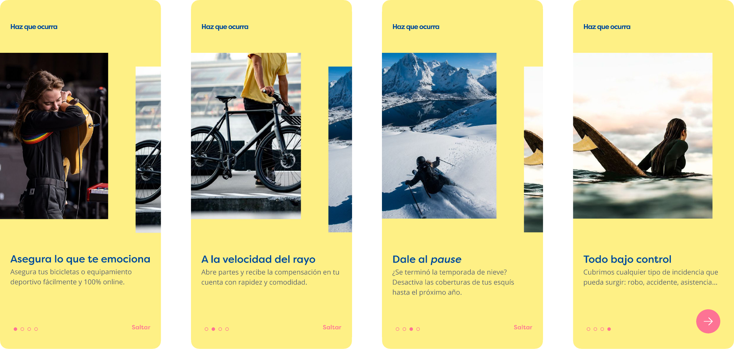 Walkthrough showcasing the main four benefits of the app